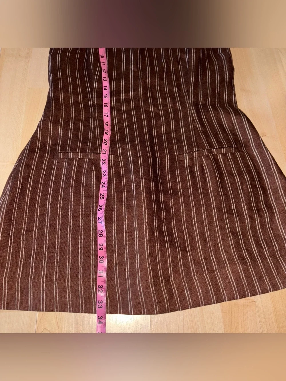 Reformation Phillipa Linen Dress In Boardwalk Stripe Size 12 - Picture 7 of 10